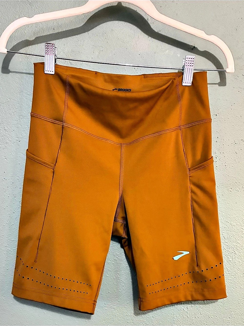 Brooks Method 8" Short Tight Men's Athletic Shorts Brown Medium Like New